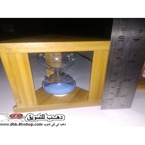 ساعة رملية متحركة زجاج داخل شكل خشبى مثلث رائع